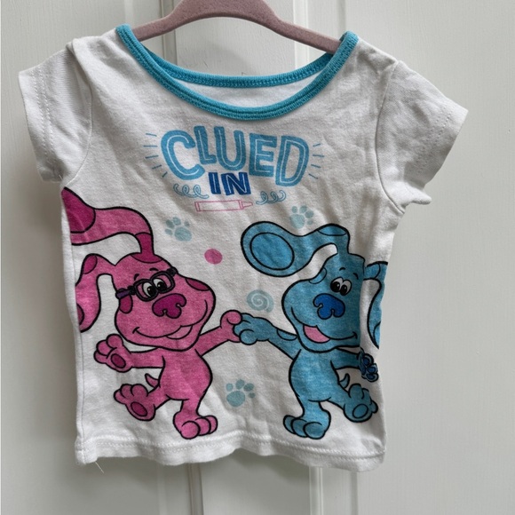 Nickelodeon 3T Girls Blues Clues Clued In Short Sleeve Tee shirt Pajama Top - Picture 1 of 6
